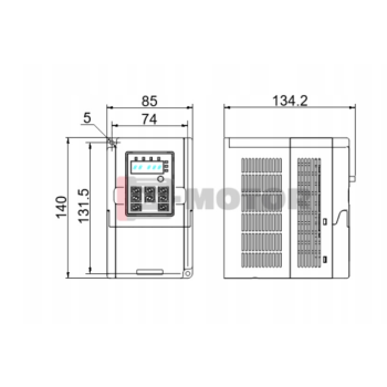 Falownik skalarny trójfazowy GD10-0R7G-4-B 0,75kW 3x400V